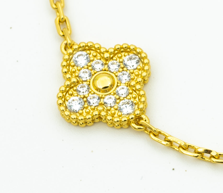 [Clover Jewels]CLOVER BRACELET 5 MOTIFS GOLD DIAMOND