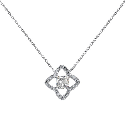 [Clover Jewels]Exquisite Flower Shape Princess Cut Necklace