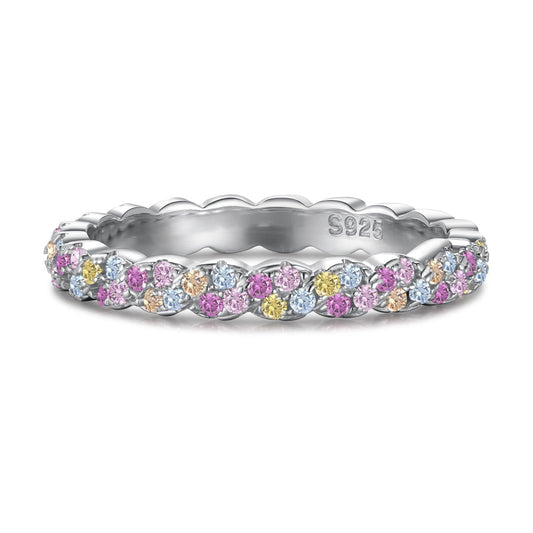 [Jesse Jewelry]Zierlicher Ring mit brillanter runder Fassung für jeden Tag