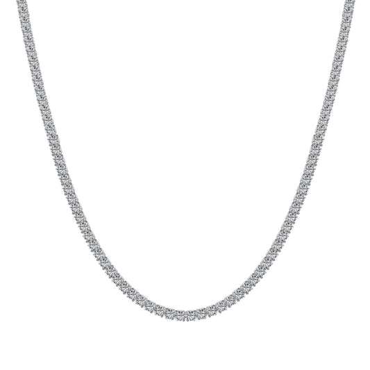 [Jesse Jewelry]Delicate Round Shape Tennis Necklace