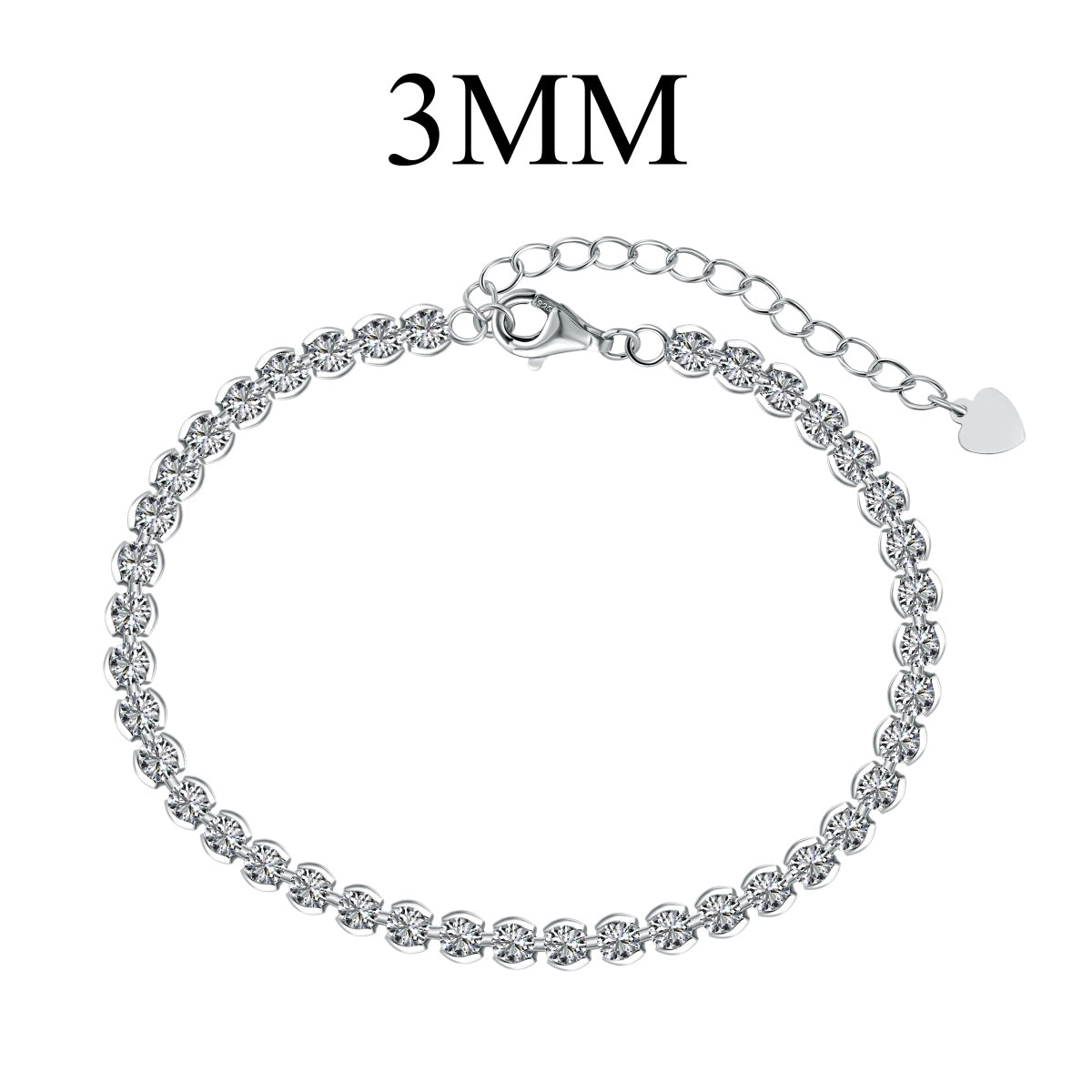 [Clover Jewels]Ornate  Sparkling Round Cut Daily Bracelet