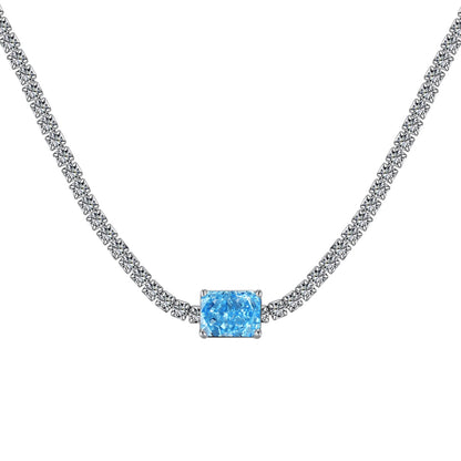 [Clover Jewels]2.0 carat Ornate Emerald Cut Necklace