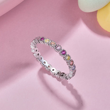 [Clover Jewels]Exquisite Colorful Round Cut Party Ring