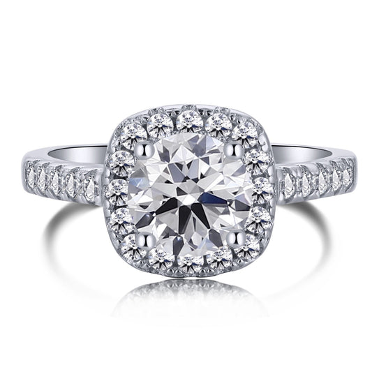 [Clover Jewels]Dazzling Resplendent Round Cut Wedding Ring