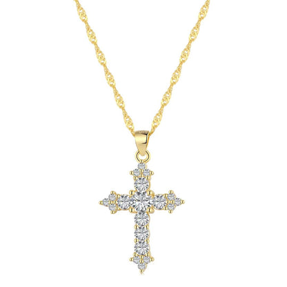 [Clover Jewels]Delicate Cross Shape Necklace