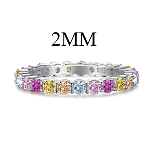 [Jesse Jewelry]Funkelnder, prachtvoller Partyring mit rundem Schliff