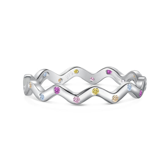 [Jesse Jewelry]Verzierter lebendiger runder Alltagsring