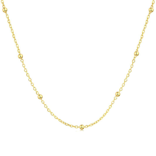 [Clover Jewels]Small Bead Clavicle Chain Simple Necklace