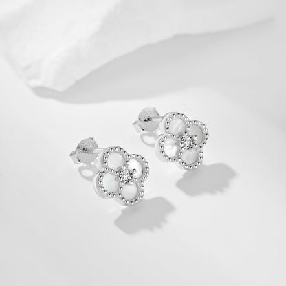 [Clover Jewels]Four-Leaf Clover Flower Shape Exquisite Earrings