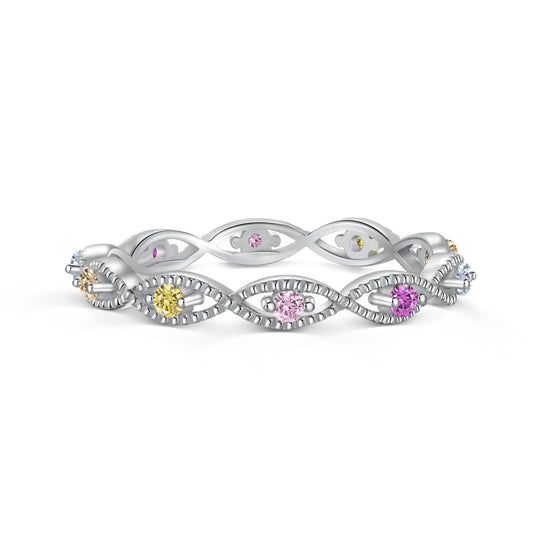 [Jesse Jewelry]Eleganter, energiegeladener Ring mit Rundschliff für den Alltag