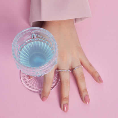 [Clover Jewels]Ornate Vibrant Round Cut Daily Ring