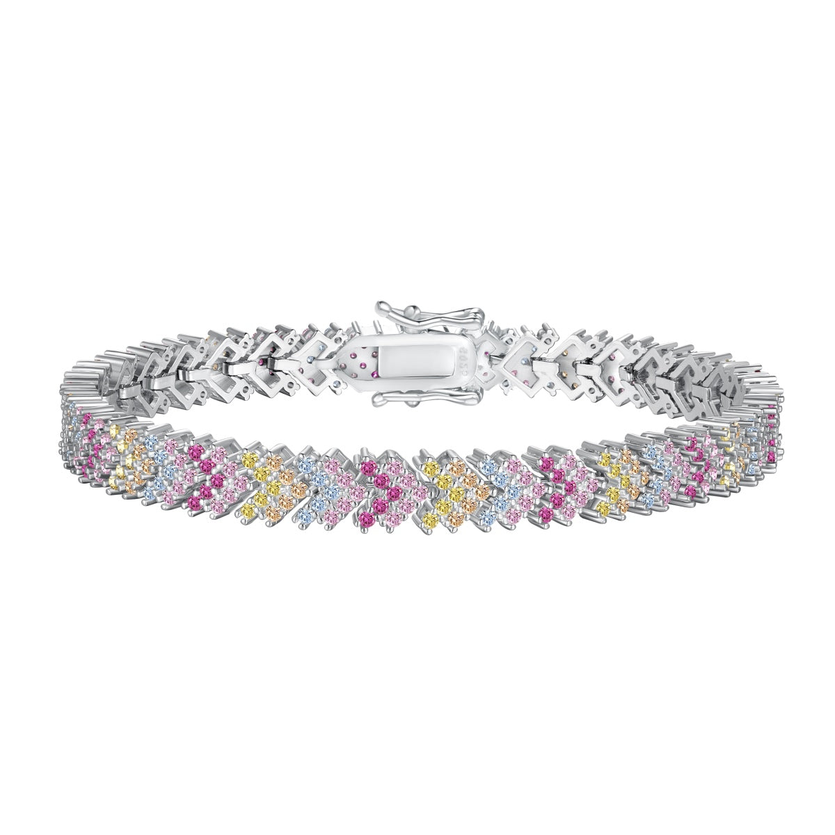 [Clover Jewels]Ornate Sparkling Round Cut Party Bracelet