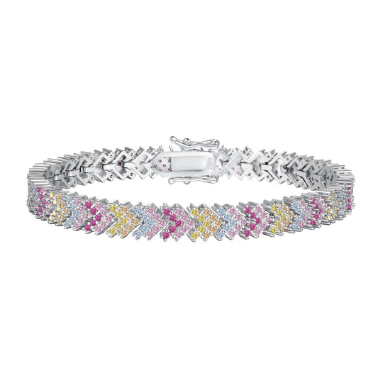 [Clover Jewels]Ornate Sparkling Round Cut Party Bracelet