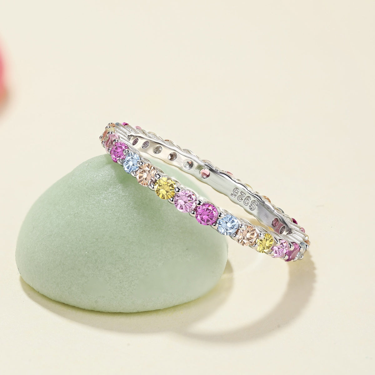 [Clover Jewels]Elegant Vivid Round Cut Daily Ring