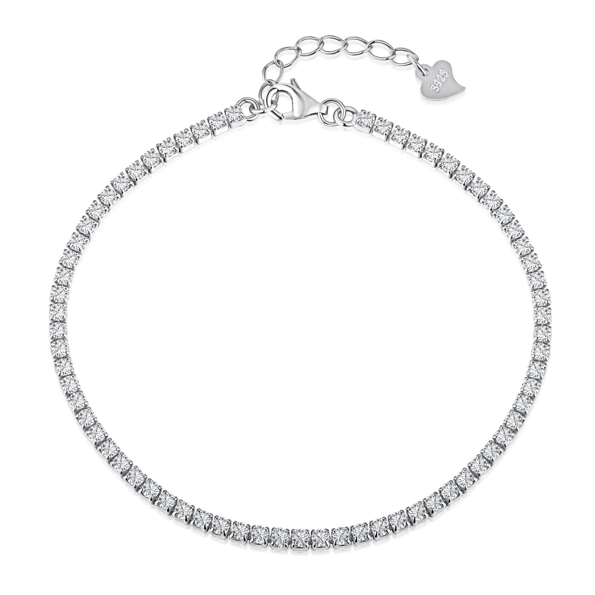 [Clover Jewels]Radiant Shinning Princess Cut Tennis Bracelet