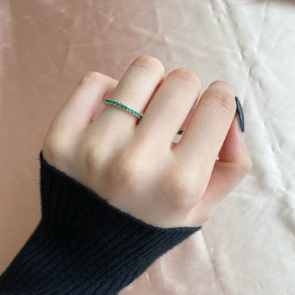 [Clover Jewels]Delicate Sparkling Round Cut Daily Ring