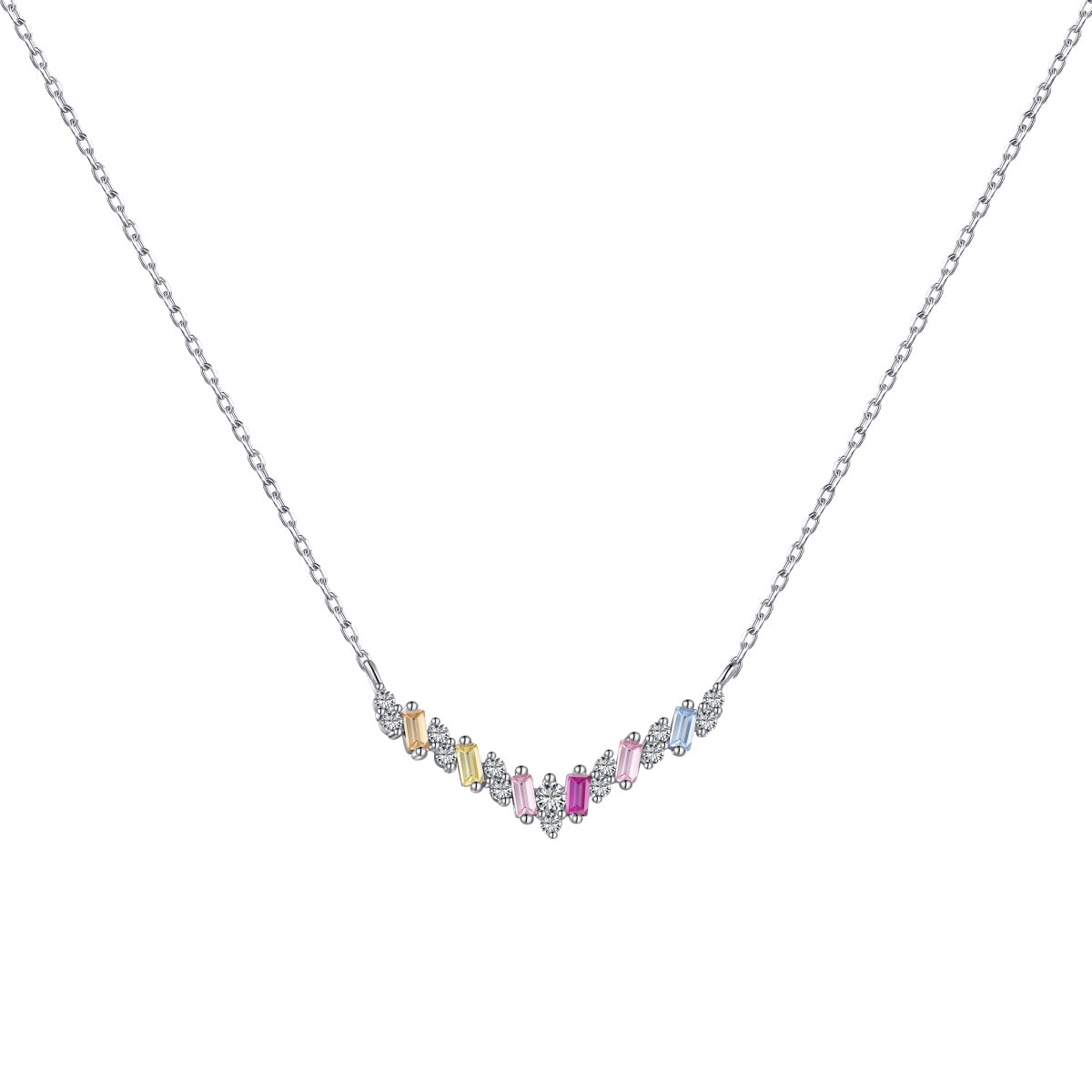 [Clover Jewels]Dazzling Rainbow Necklace