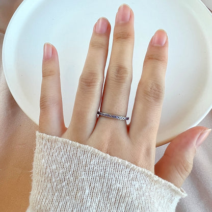 [Clover Jewels]Delicate Sparkling Round Cut Daily Ring