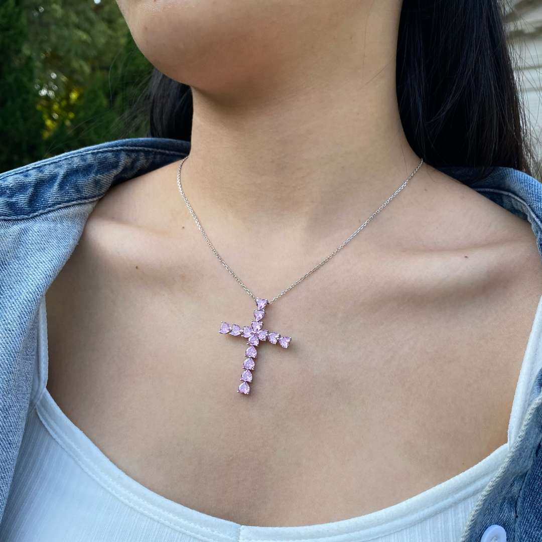 [Clover Jewels]Radiant Cross Shape Necklace