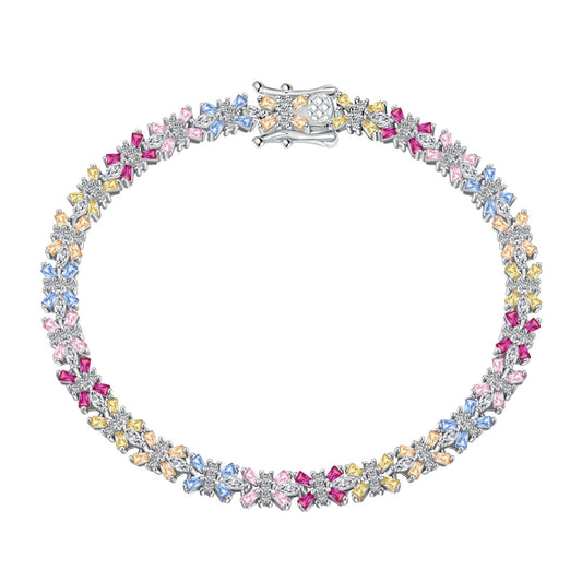 [Clover Jewels]Radiant Colorful Emerald Cut Party Bracelet