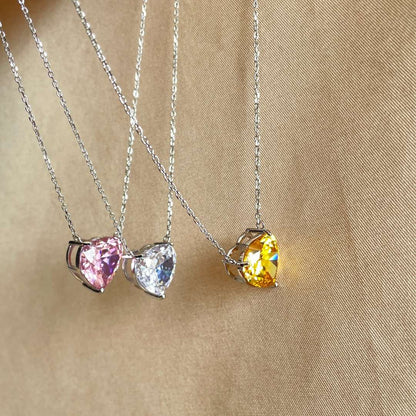 [Clover Jewels]6.0 carat Radiant Heart Shape Necklace