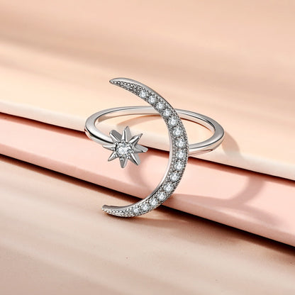 [Clover Jewels]Eternity Moon & Star Ring