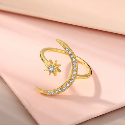 [Clover Jewels]Eternity Moon & Star Ring