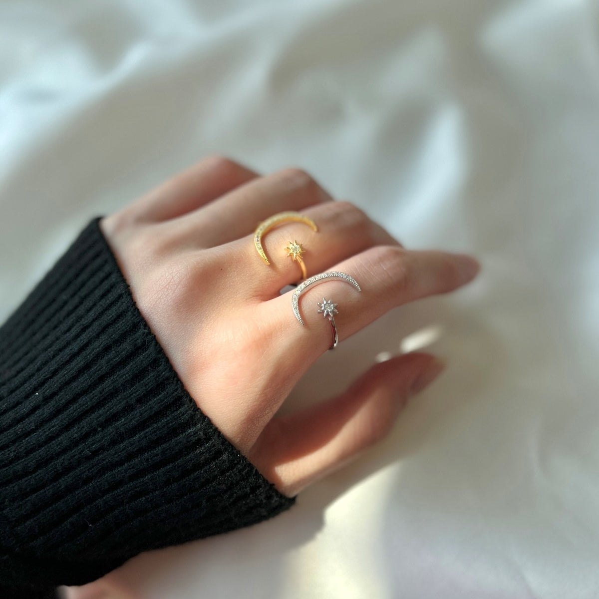 [Clover Jewels]Eternity Moon & Star Ring