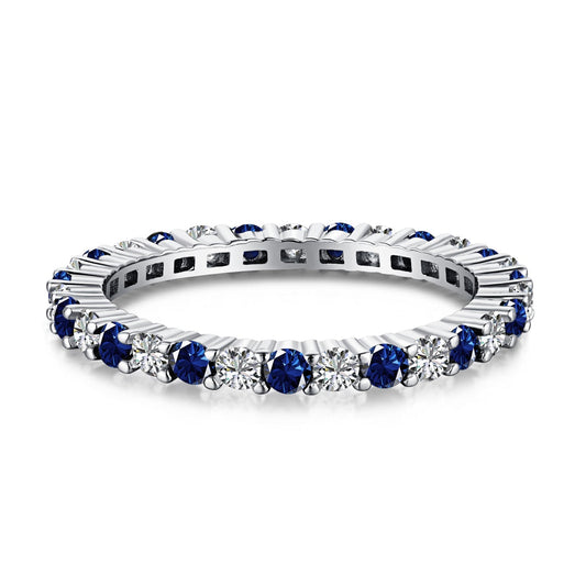 [Jesse Schmuck]Exquisiter bunter Tennisring mit Rundschliff