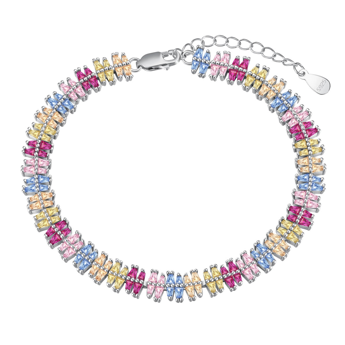 [Clover Jewels]Sparkling Exquisite Multi Cut Party Bracelet