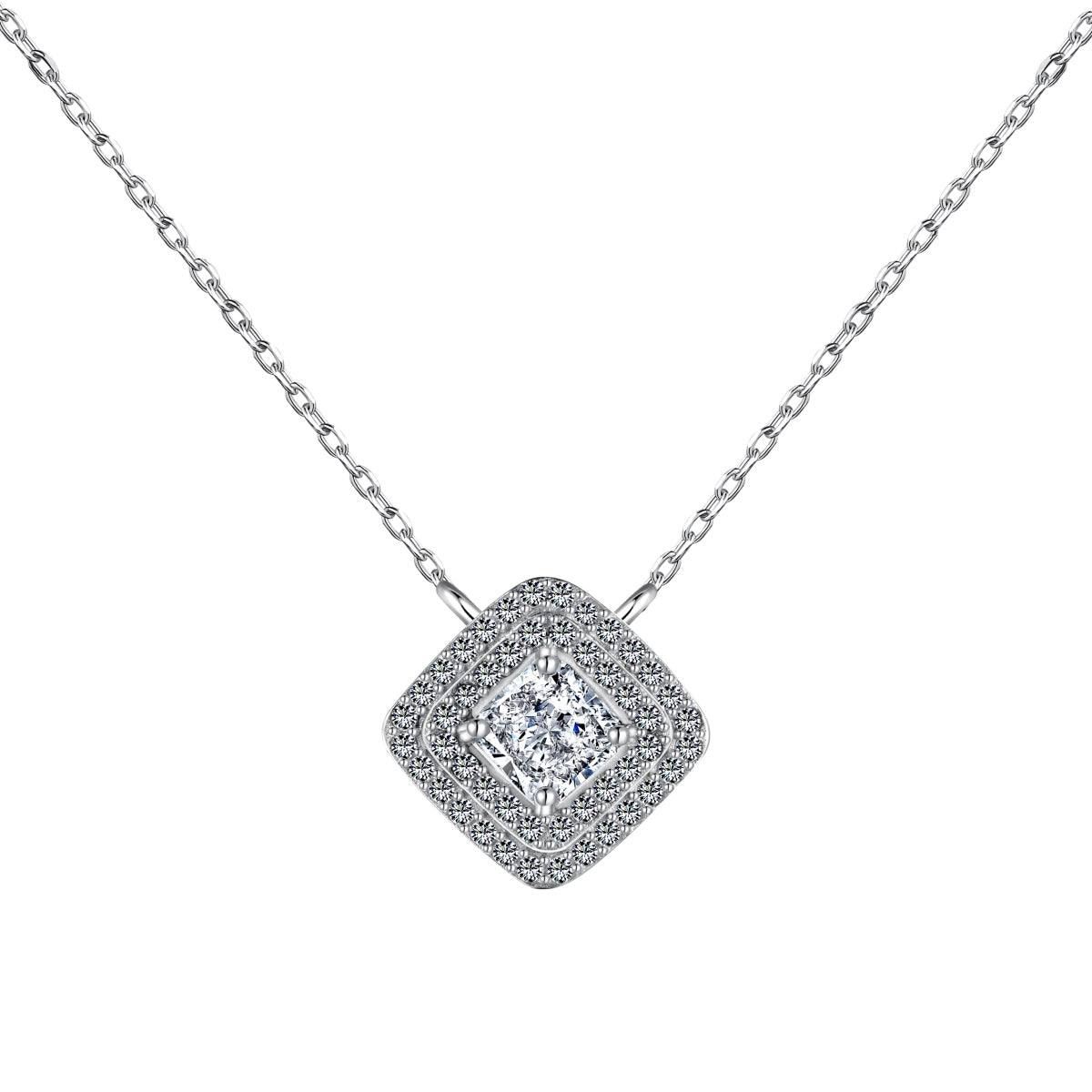 [Clover Jewels]Sparkling Asscher Cut Necklace