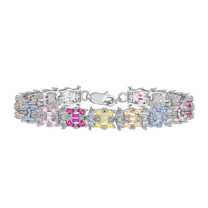 [Clover Jewels]Delicate Colorful Multi Cut Party Bracelet