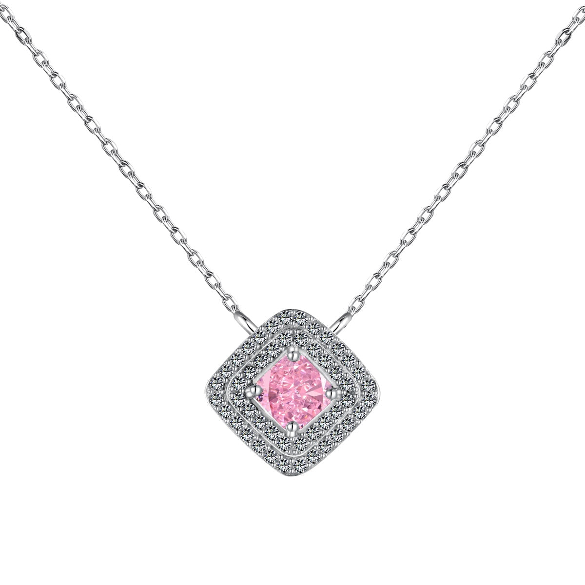 [Clover Jewels]Sparkling Asscher Cut Necklace