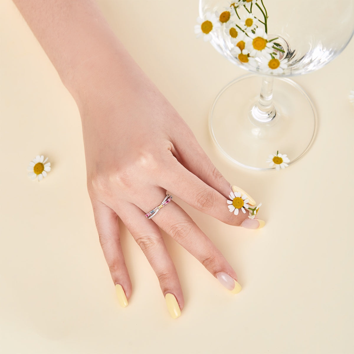 [Clover Jewels]Energetic Elegant Radiant Cut Party Ring