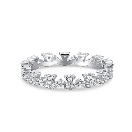 [Jesse Jewelry]Eleganter, strahlender Partyring in runder Form