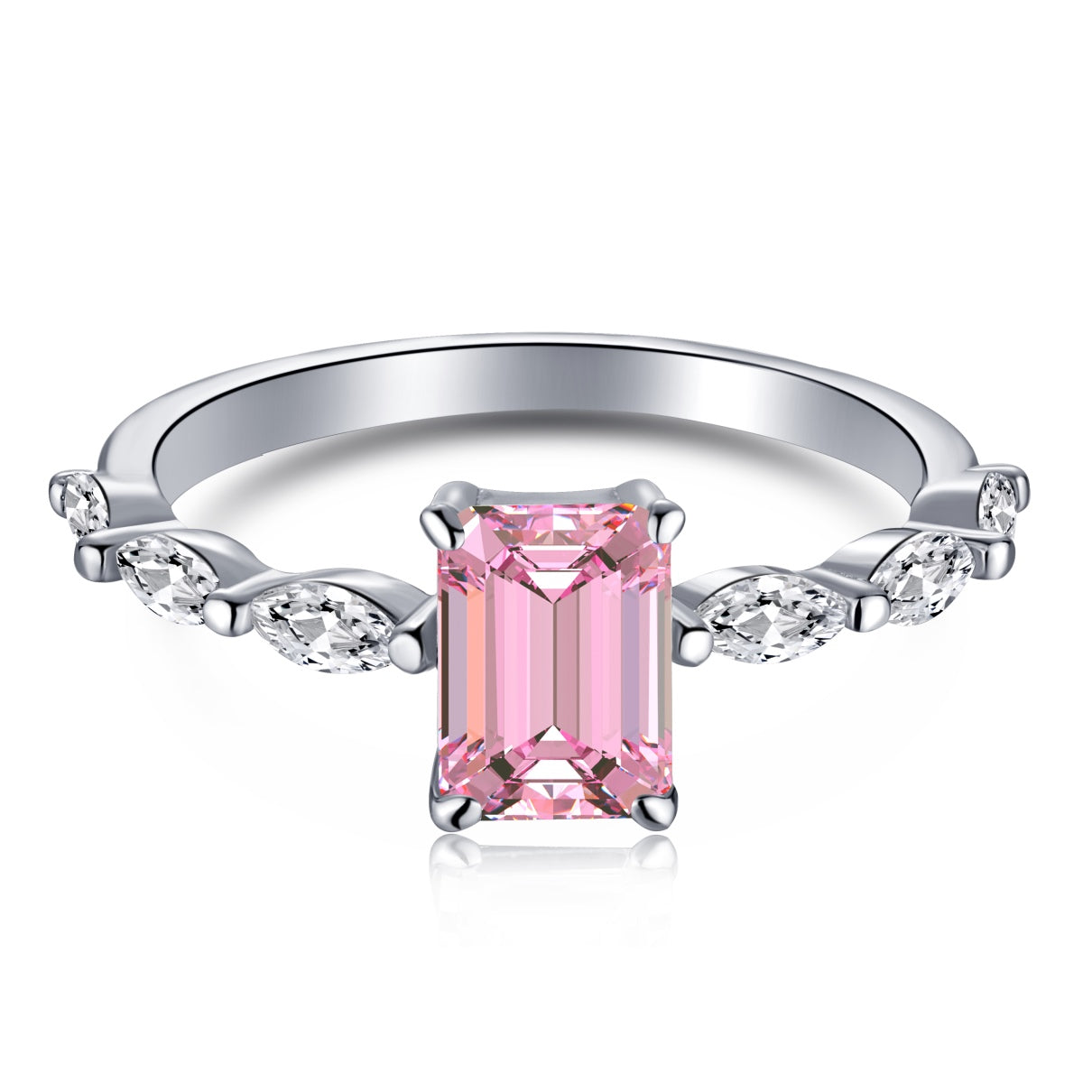 [Clover Jewels]1.0 Carat Dainty Resplendent Radiant Cut Daily Ring