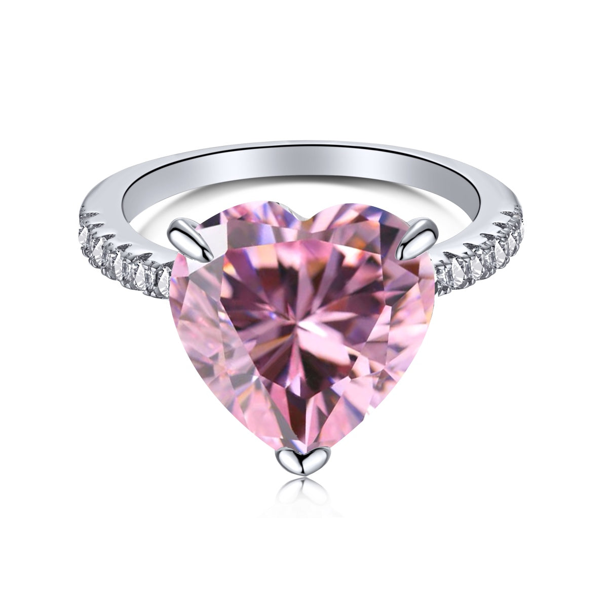 [Clover Jewels]6.0 Carat Luxurious Sparkling Romantic Heart Cut Lover Ring