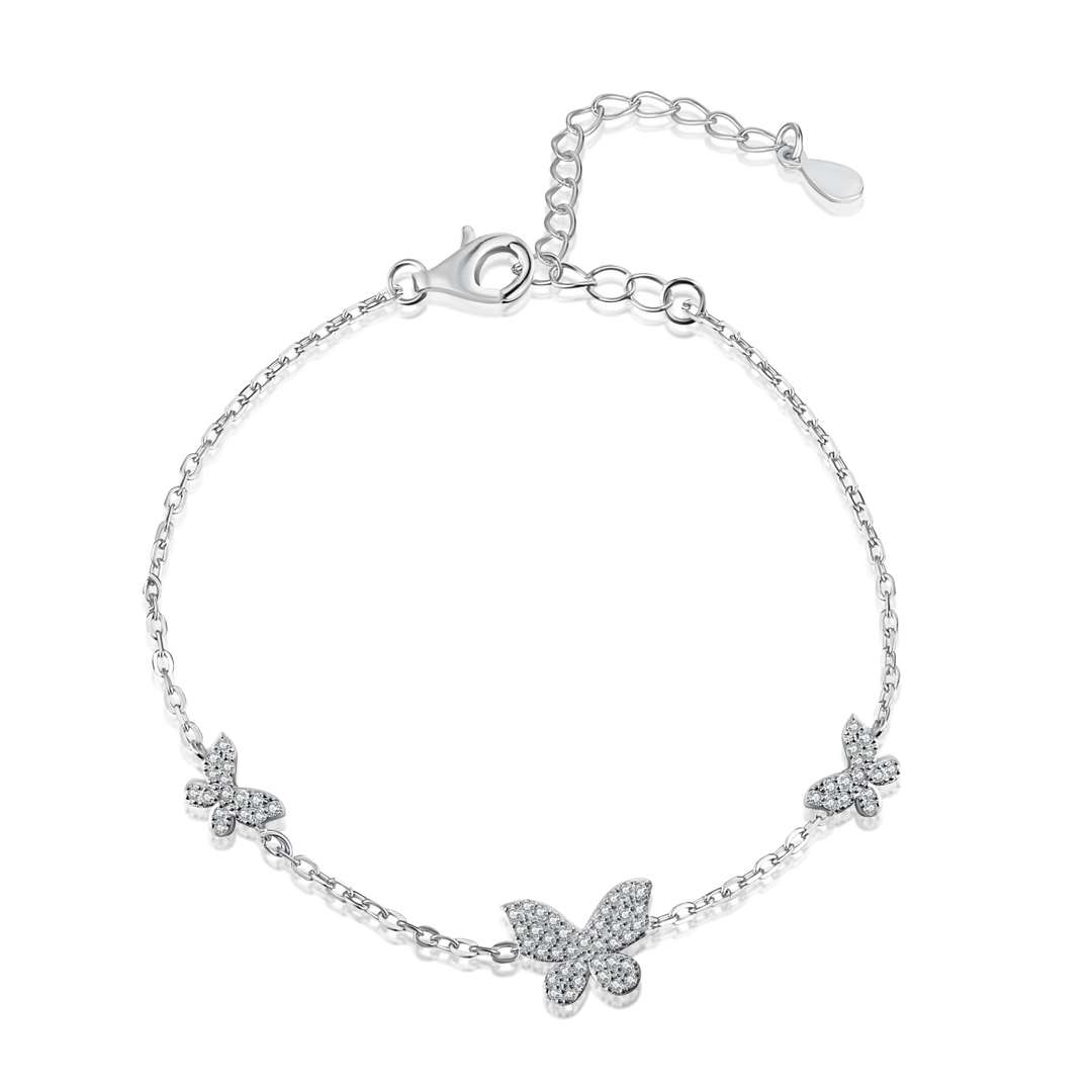 [Clover Jewels]Delicate Butterfly Pendant Bracelet