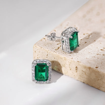 [Clover Jewels]Luxurious Dainty Emerald Cut Banquet Earrings