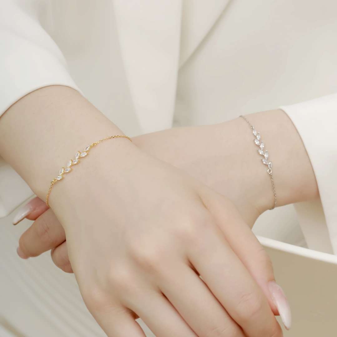 [Clover Jewels]Elegant Wheat Leaves Shape Bracelet