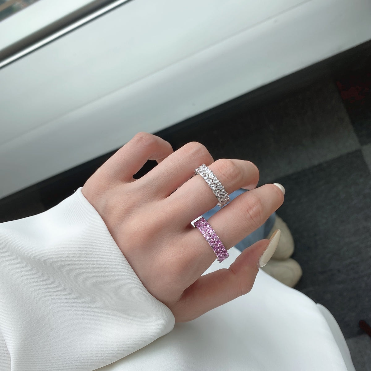 [Clover Jewels]Sparkling Full Heart Ring