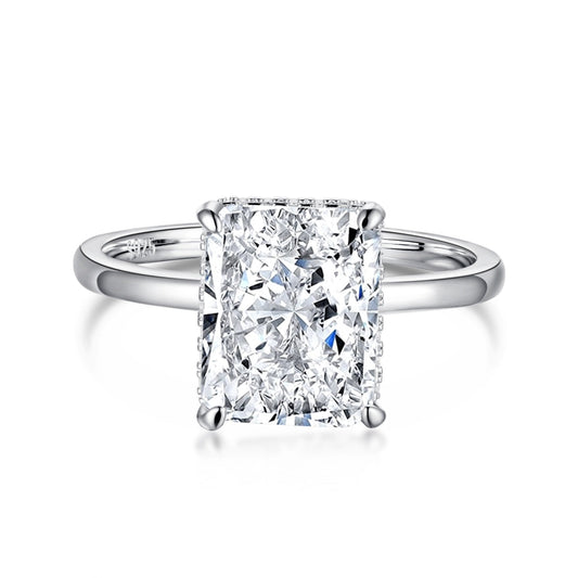 [Jesse Jewelry]4,0 Karat aufwendiger, bezaubernder Radiand-Cut Bankettring
