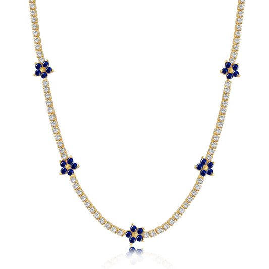 [Jesse Jewelry]Luxurious Colorful Flower Tennis Necklace