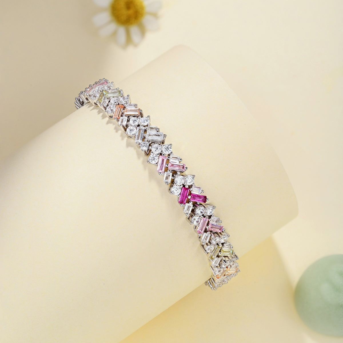 [Clover Jewels]Dazzling Unique Multi Shape Daily Bracelet