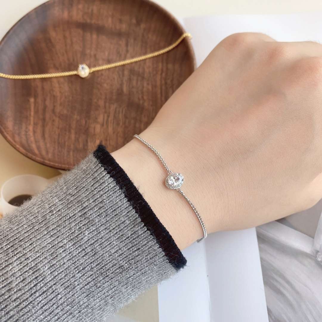 [Clover Jewels]Exquisite Oval Shape Bracelet