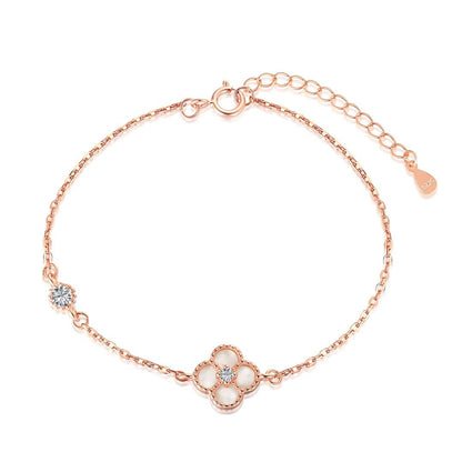 [Clover Jewels]Delicate Four Leaf Clover Bracelet