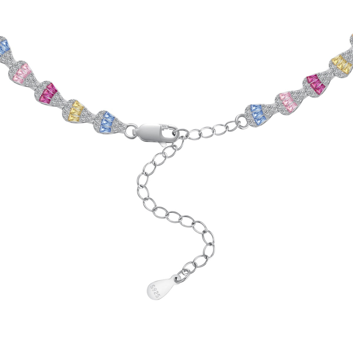 [Clover Jewels]Radiant Colorful Rainbow Necklace