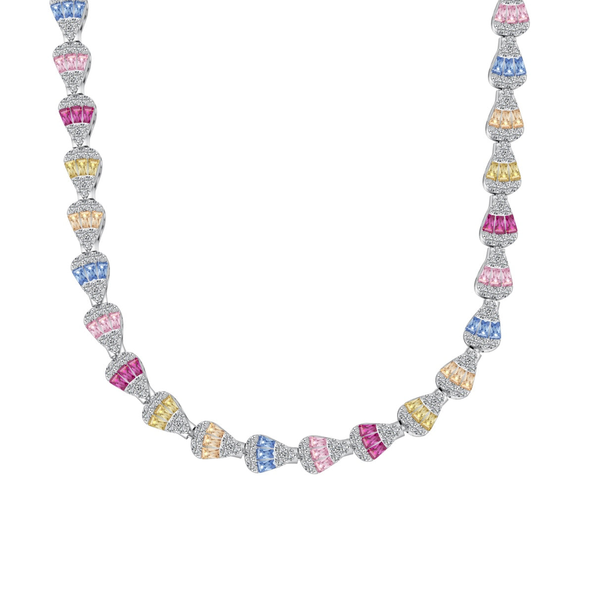 [Clover Jewels]Radiant Colorful Rainbow Necklace