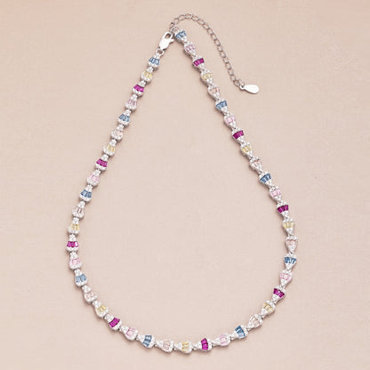 [Clover Jewels]Radiant Colorful Rainbow Necklace