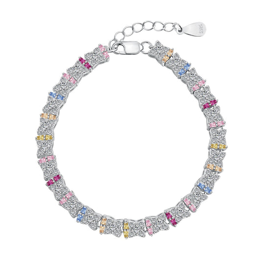 [Jesse Jewelry]Unique Colorful Flower Shape Daily Bracelet